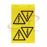 Device Marker Symbolpack 75x75x75 B/DR, Triangle Lightning Flash, self-adhesive, -45..80°C, 4ea/1pc| 10pc/1pck, Weidmüller, yellow-black