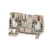 Feed-through Terminal Block A2C 4, 1-tier, 4mm² 32A 800V, push-in, Weidmüller, beige