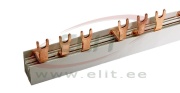 Busbar G-3L-MS-M19/1HI, L1-L2-L3-Aux, 19x3/1000, pitch 54mm, 16mm², MPCB