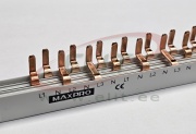 Busbar S-4L-V7-1000/16, L1N-L2N-L3N| 18x 3x (LN)/1000, 16mm², pin 4x10mm, 2P/M MCB/RCDs, MaxPro