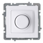 Dimmer Touran, mech.| ill., 1000W, fuse, flush mount, Nilson, white