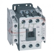 Contactor CTX³ 40, 18.5kW 40/60A 3x400VAC, aux. 2NO, 2NC 16A 240VAC, cv 24VDC, TS35, panel mount, Legrand