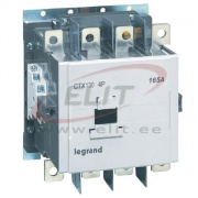 Contactor CTX³, 60kW 130/165A 4x400VAC, aux. 2NO, 2NC 16A 400VAC, cv 100..230VAC/DC, panel mount, Legrand