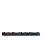 Patch Panel 19-in., 2U 50xRJ45/u cat3, black