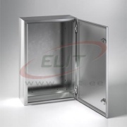 EC050520X « Stainless Steel Wall Mount Enclosure ECOR, 500Wx500Hx200D, plain door, mounting plate, 1lock w. ø3mm double bar key, AISI304L, IP66 IK10, NEMA4X
