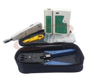 Network Tool Kit 2KT-2170, incl. cable stripper ^cable crimper ^cable tester ^punch down impact tool LSA-Plus ^wire cutter ^card knife