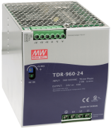Power Supply TDR, input 3∅ 340..550VAC/ 480..780VDC, output 960W 40A 24..28VDC, LED, DC OK relay 1A 30VDC, W110mm, TS35, UL/TÜV/CE