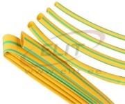 Heat Shrink Tubing H-2F (YG), 9.5/4.8mm, thin-wall 0.62mm, crosslinked polyolefin -55..135°C/ +100°C, flame-resistant ^high flexibility, 1m/pce, yegr