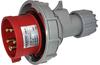 Industrial Plug, 3P+N+E 16A 415VAC, IP67, MaxPro, red