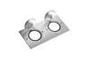 Floor Socket Box Arteor/Mosaic, rectangular, 2x 2M, white LED, 180° opening flap, IP44 IK08, stainless steel