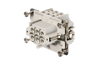 Insert HDC HE 6 FS, female, size 3, 6P 24A 500V, screw