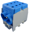 Main Terminal Block Al/Cu HLAK 70-1/2 M2, 2x 70/50mm²/ 2x70/50mm², 250/200A 1000VAC/DC, 4Nm, TS35, blue