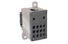 Distribution Block Al/Cu PVB 160-12, 95/150mm²/ 12x 16mm², 160A 100VAC/DC, incl. markers, TS35, mounting plate, Pollmann, grey