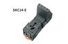 Relay Socket SKC14-E, SK4P, SK36F, 4P 10A 300V, one-sided screw clamp, RKE 4CO relays, incl. plastic retaining clip, marker, UL/TÜV/CE, TS35