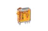 Relay 46.52, 2CO (DPDT) 8/15A 250/440VAC, cv 24VAC, lockable test button ^flag indicator ^LED, 5mm pin pitch, PCB mount ^TS35 sockets (97.P2/02/52)