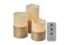 Flameless LED wax candles 3pcs with controller set, battery powered 3x 3x AAA, IP20, Emos